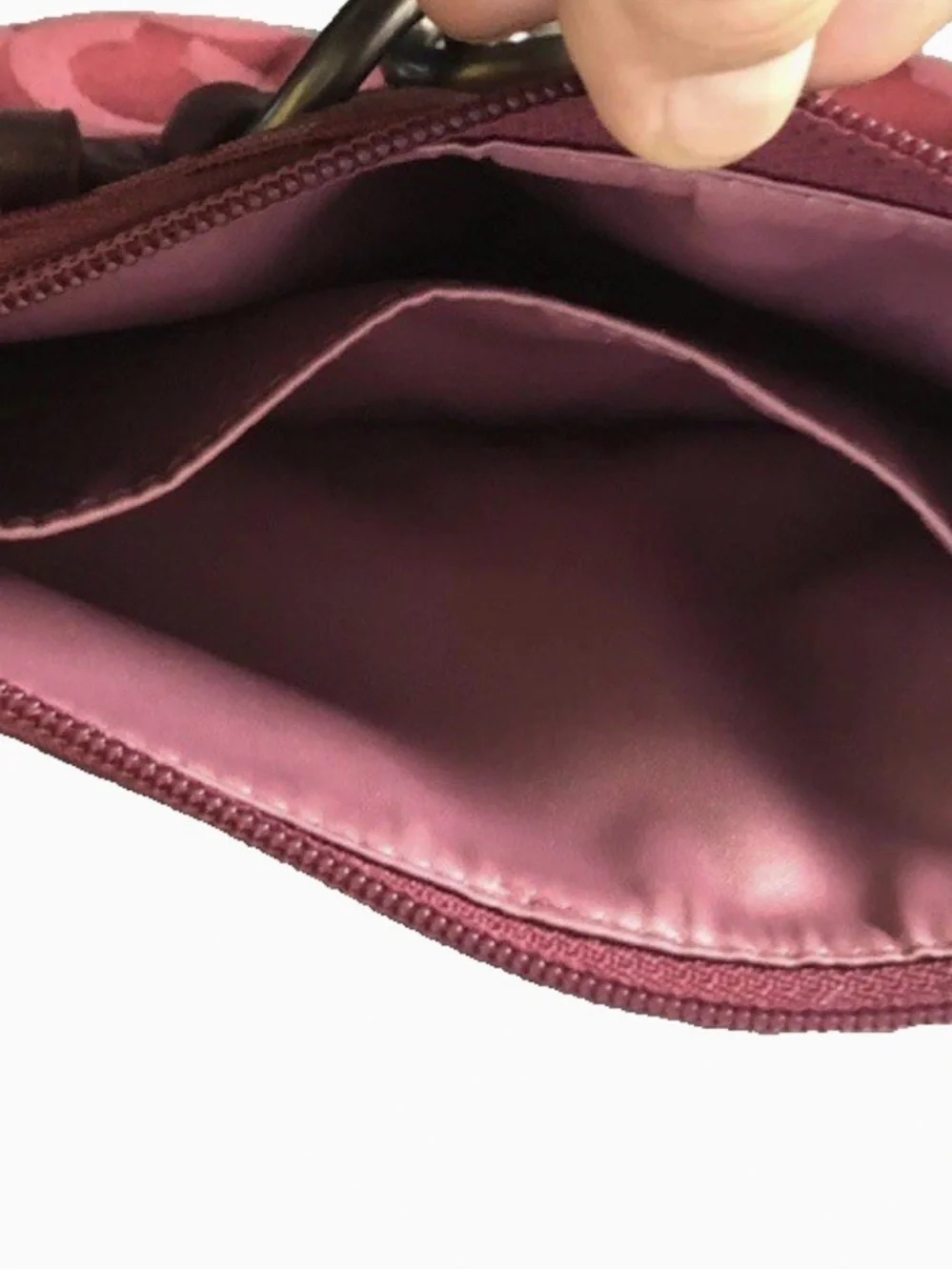 VTG Coach Y2K 90s Burgundy Canvas Mini Shoulder Bag Purse Handbag